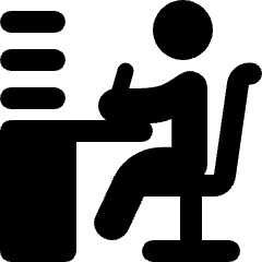 Desk Document Base Work Sitting User Icon from Ultimate Bold Set