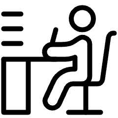 Desk Document Base Work Sitting User Icon from Ultimate Light Set