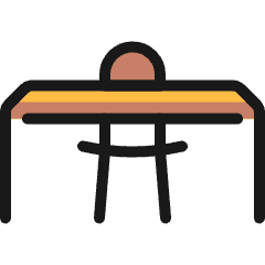 Office Chair Table 2 Icon from Ultimate Colors Set