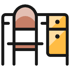 Office Chair Table Icon from Ultimate Colors Set