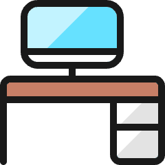 Office Desk 2 Icon from Ultimate Colors Set