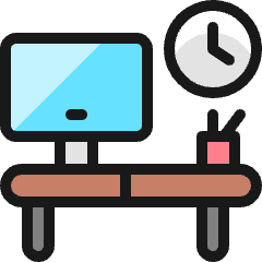 Office Desk Icon from Ultimate Colors Set