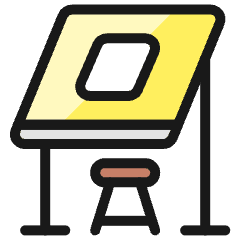 Office Drawing Board Icon from Ultimate Colors Set
