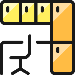 Office Table Cabinets Icon from Ultimate Colors Set