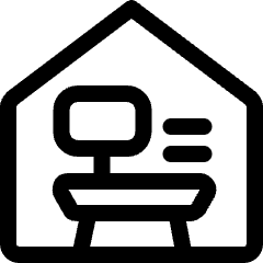 Small Office Desk Document Computer Icon from Ultimate Regular Set
