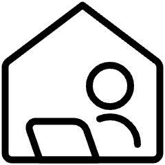 Small Office Laptop User Icon from Ultimate Light Set