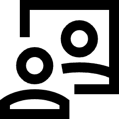 Group Meeting Call Icon from Sharp Line Set