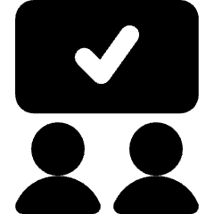 Group Meeting Approval Icon from Core Solid Set