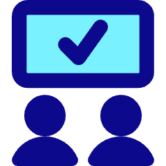 Group Meeting Approval Icon from Core Pop Set