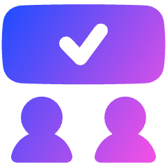 Group Meeting Approval Icon from Plump Gradient Set
