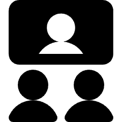 Group Meeting Call Icon from Core Solid Set