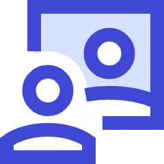 Group Meeting Call Icon from Sharp Duo Set