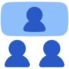 Group Meeting Call Icon from Plump Flat Set