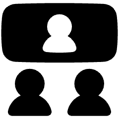 Group Meeting Call Icon from Plump Solid Set