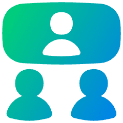 Group Meeting Call Icon from Flex Gradient Set