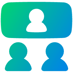 Group Meeting Call Icon from Plump Gradient Set
