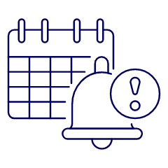 Calendar Alert Illustration from UX Line Set