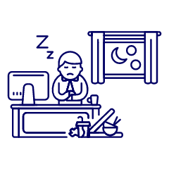 Overtime Sleep 1 Illustration from UX Line Set