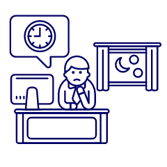 Overtime Tired 1 Illustration from UX Line Set