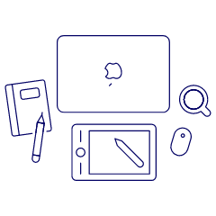 Workspace 1 Illustration from UX Line Set