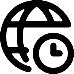 Network Clock Icon from Ultimate Bold Set