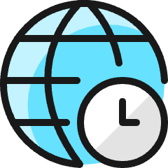 Network Clock Icon from Ultimate Colors Set