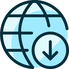 Network Download Icon from Ultimate Duotone Set