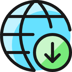 Network Download Icon from Ultimate Colors Set