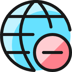 Network Subtract Icon from Ultimate Colors Set