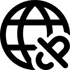 Network Unlink Disconnected Icon from Ultimate Bold Set