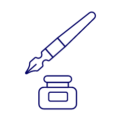 Ink Dip Pen Illustration from UX Line Set