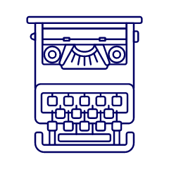 Red Typewriter Illustration from UX Line Set