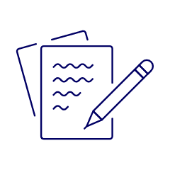 Pencil Writing Illustration from UX Line Set