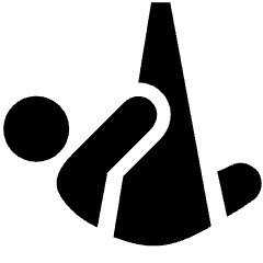 Aerial Yoga Crunches Pose Icon from Ultimate Bold Set