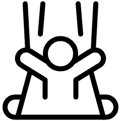 Aerial Yoga Full Stretch Pose Icon from Ultimate Light Set