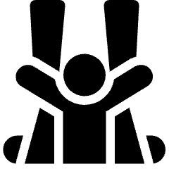 Aerial Yoga Full Stretch Pose Icon from Ultimate Bold Set