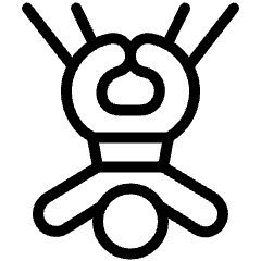 Aerial Yoga Wide Seat Inversion Pose Icon from Ultimate Light Set