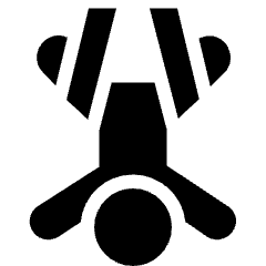 Aerial Yogabasic Inversion Pose Icon from Ultimate Bold Set