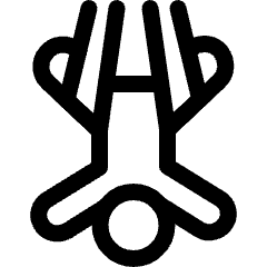 Aerial Yogabasic Inversion Pose Icon from Ultimate Regular Set