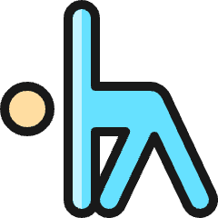Yoga Arm Stretch Icon from Ultimate Colors Set