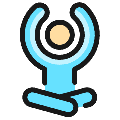 Yoga Arms Stretch Icon from Ultimate Colors Set