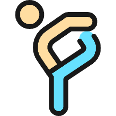 Yoga Back Stretch 1 Icon from Ultimate Colors Set