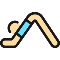 Yoga Down Stretch Icon from Ultimate Colors Set