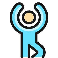 Yoga Full Body Stretch Icon from Ultimate Colors Set