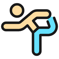 Yoga Leg Grab Stretch Icon from Ultimate Colors Set