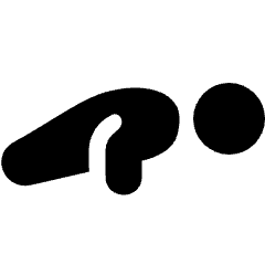 Yoga Low Plank Pose Icon from Ultimate Bold Set
