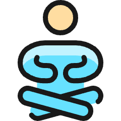 Yoga Meditate 1 Icon from Ultimate Colors Set