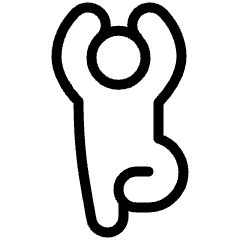 Yoga Tree Pose Icon from Ultimate Light Set