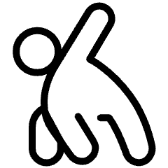 Yoga Twisting Triangle Pose Icon from Ultimate Light Set