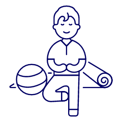 Sports Yoga 4 Illustration from UX Line Set